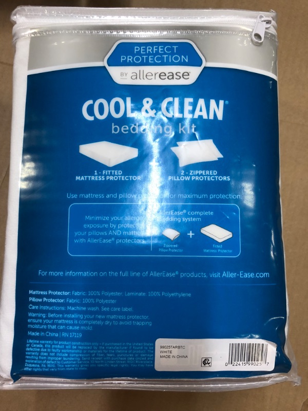 Photo 4 of 3pc Perfect Protection Cool & Clean Bedding Kit - Allerease