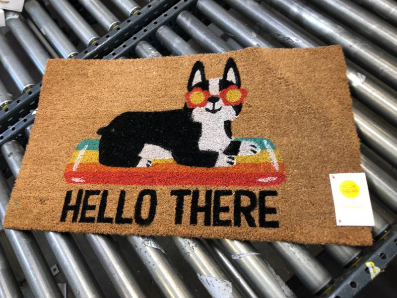 Photo 2 of 16x26 Hello Summer Dog Doormat Natural - Threshold, WARPED CORNER 