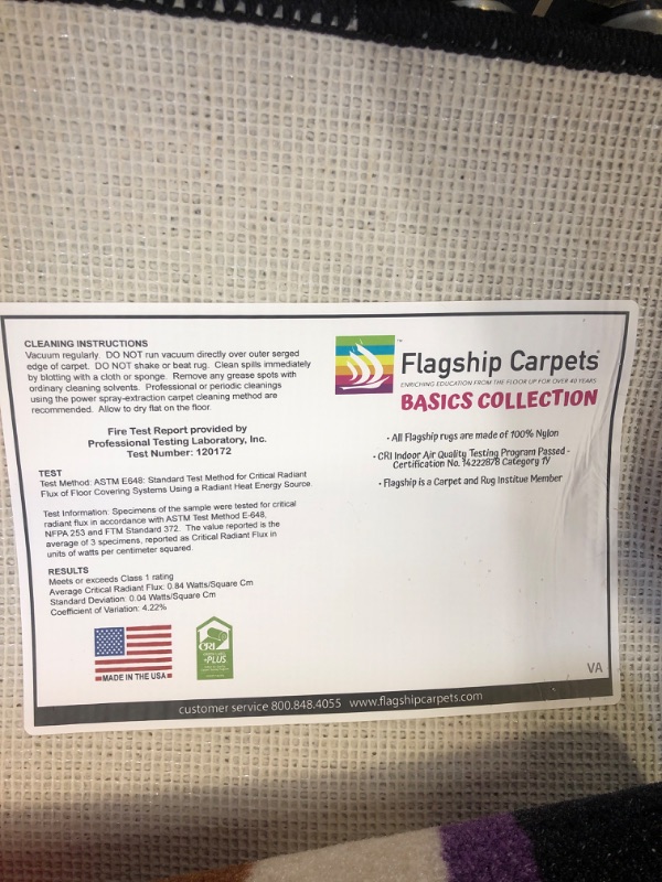 Photo 2 of FLAGSHIP CARPETS BASICS COLLECTION MULTICOLOR AREA RUG