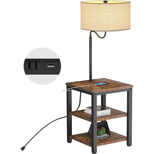Photo 1 of AntLux LED Floor Lamp with End Table