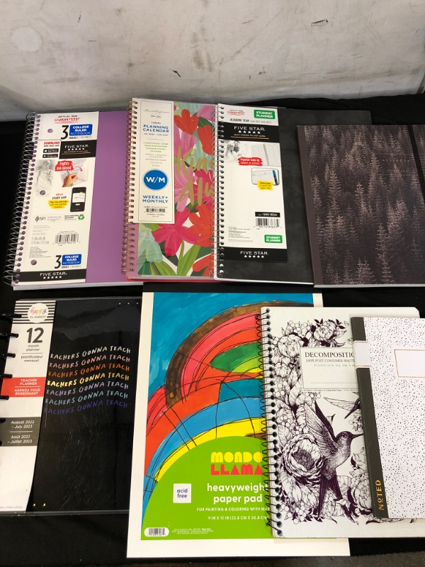 Photo 2 of MISC LOT OF PLANNER ORGANIZER NOTEBOOKS PAINTING PAPER