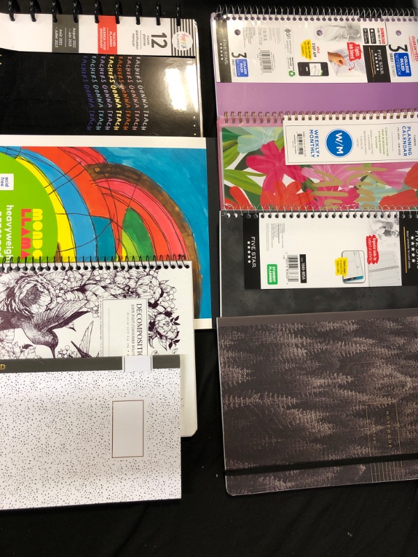 Photo 1 of MISC LOT OF PLANNER ORGANIZER NOTEBOOKS PAINTING PAPER