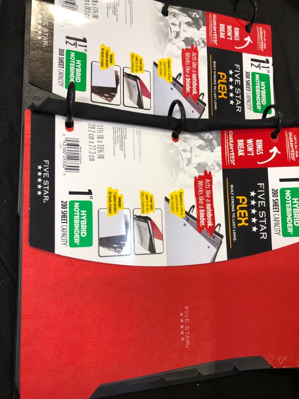 Photo 1 of Spiral Notebook Hybrid Notebinder Flex 1 Subject College Ruled Solid (Colors May Vary) - Five Star   2 COUNT  COLORS MAY VARY