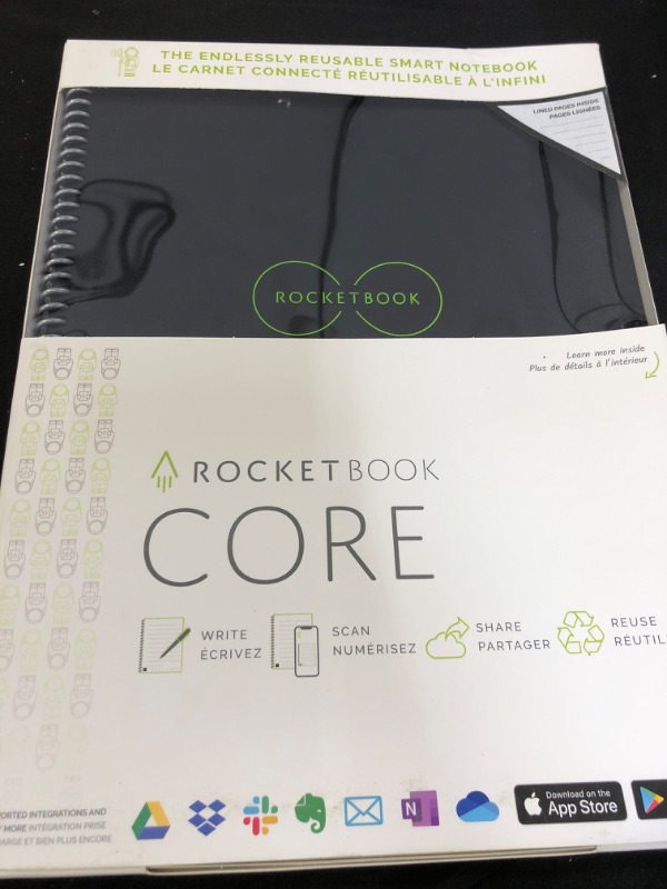 Photo 2 of Core Smart Spiral Reusable Notebook Lined 32 Pages 8.5"x11" Letter Size Eco-Friendly Notebook - Rocketbook