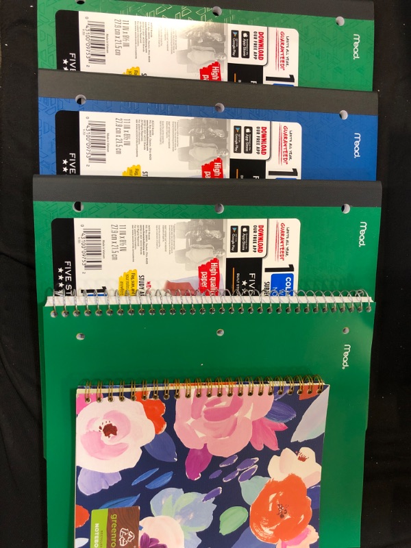 Photo 1 of SET OF 3 COLLEGE RULED WIRELESS NOTEBOOK WITH BONUS SMALL NOTEBOOK