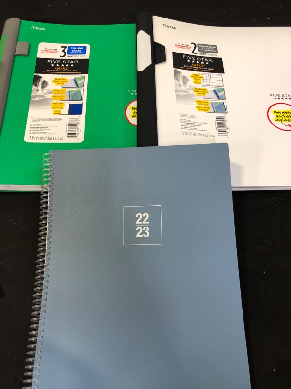 Photo 3 of Spiral Notebook Hybrid Notebinder Flex 3 AND 2  Subject College Ruled Solid (Colors May Vary) - Five Star COLOR MAY VARY. BONUS PLANNER 2022/2023 INCLUDED