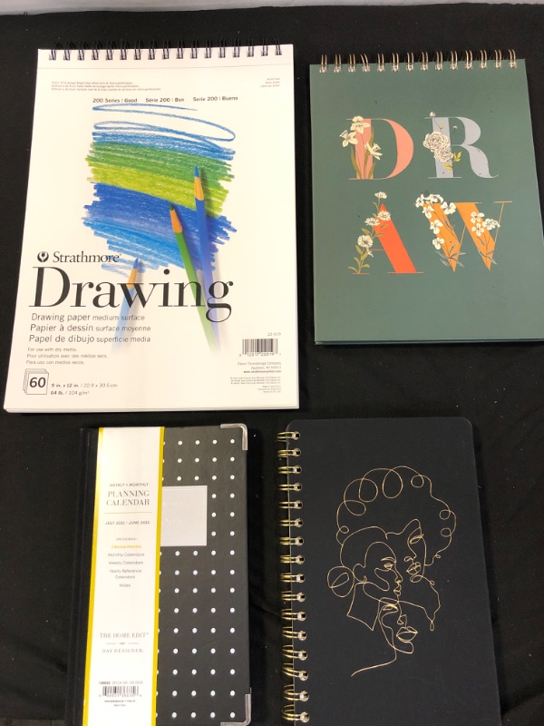 Photo 1 of 2 LARGE DRAWING PAD WITH BONUS PLANNER AND JOURNAL