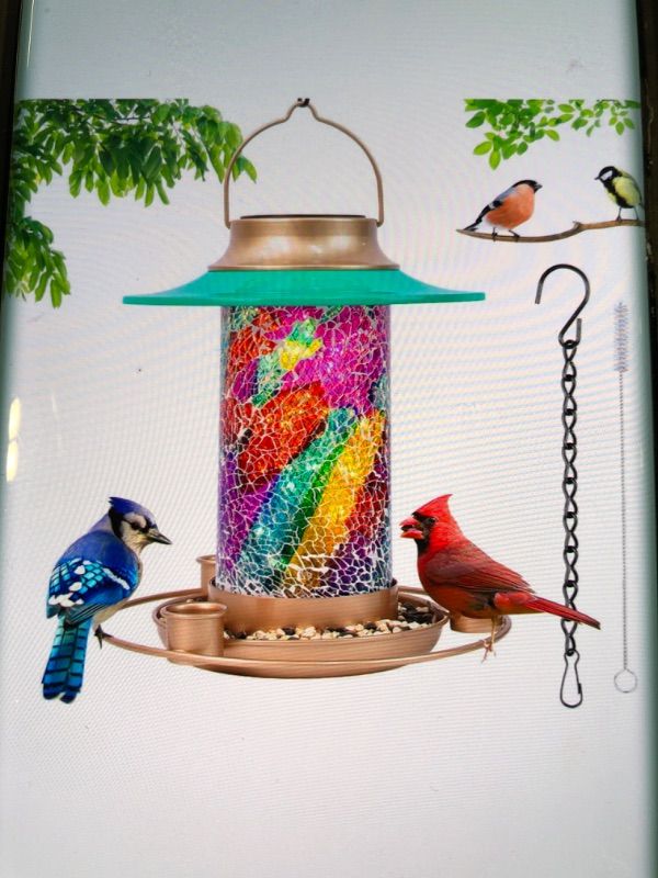 Photo 1 of BIRD FEEDERS FOR OUTDOOR HANGING SOLAR WATERPROOF
