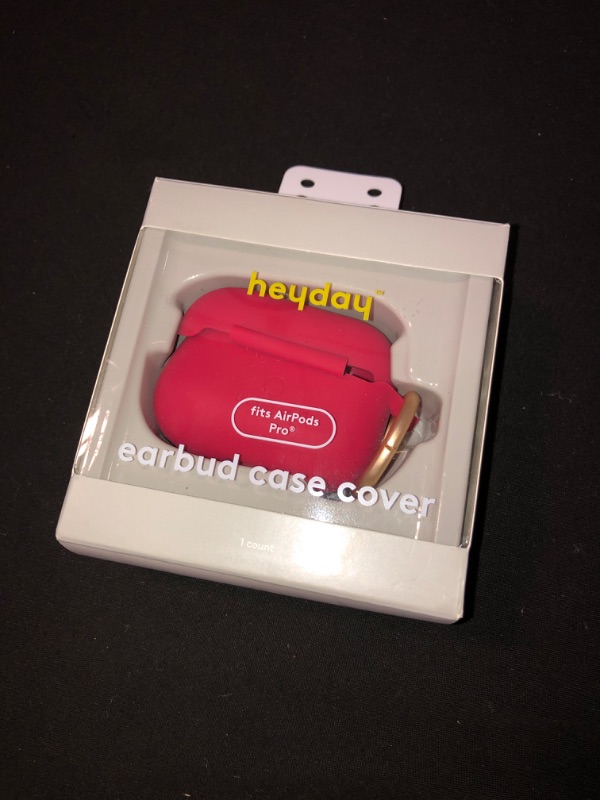 Photo 2 of Heyday Airpod Silicone Case with Clip , red 