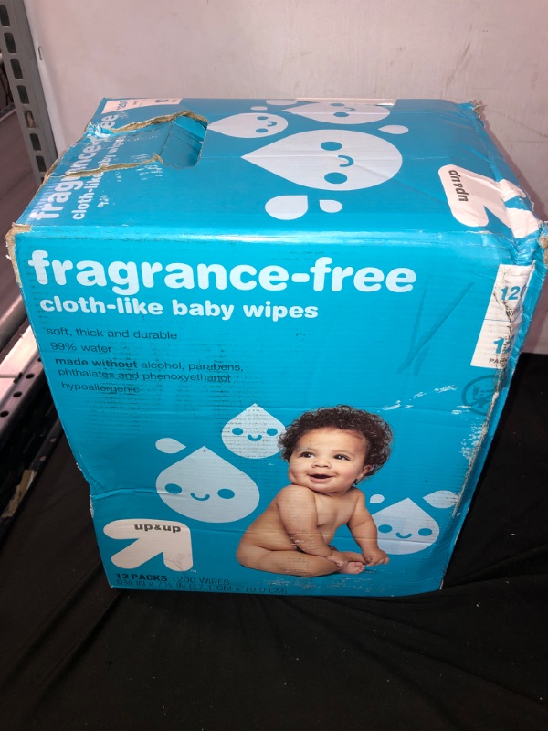 Photo 1 of Fragrance-Free Baby Wipes - up & up™ 12 PACK/ 1200 WIPES TOTAL 