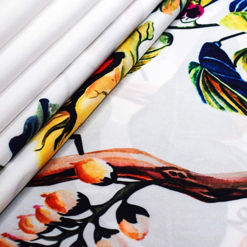 Photo 1 of DESIHOM Tropical Floral Shower Curtain Green Plant Shower Curtain Summer Flower Bathroom Shower Curtains Polyester 72x72 Inch