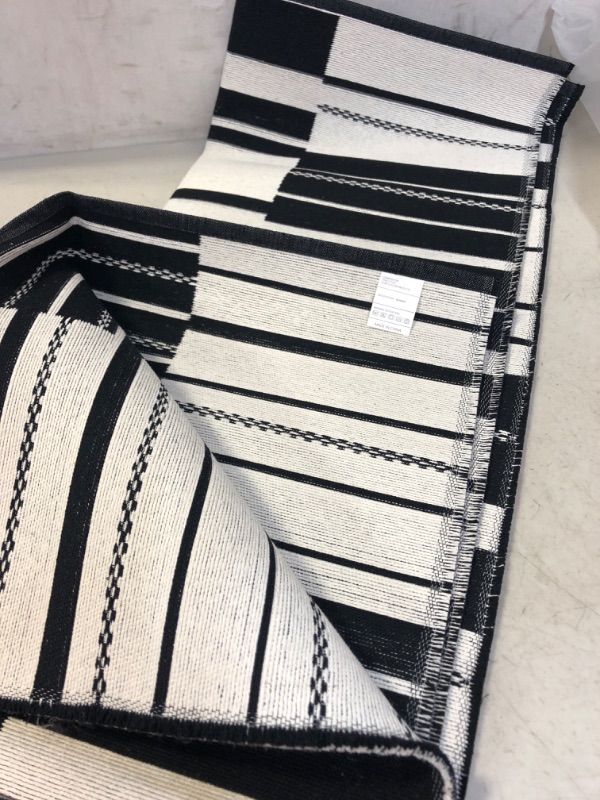 Photo 1 of 60 X 130 BLACK AND WHITE PIANO KEY RUG FOR LAUNDRY BATHROOM ETC