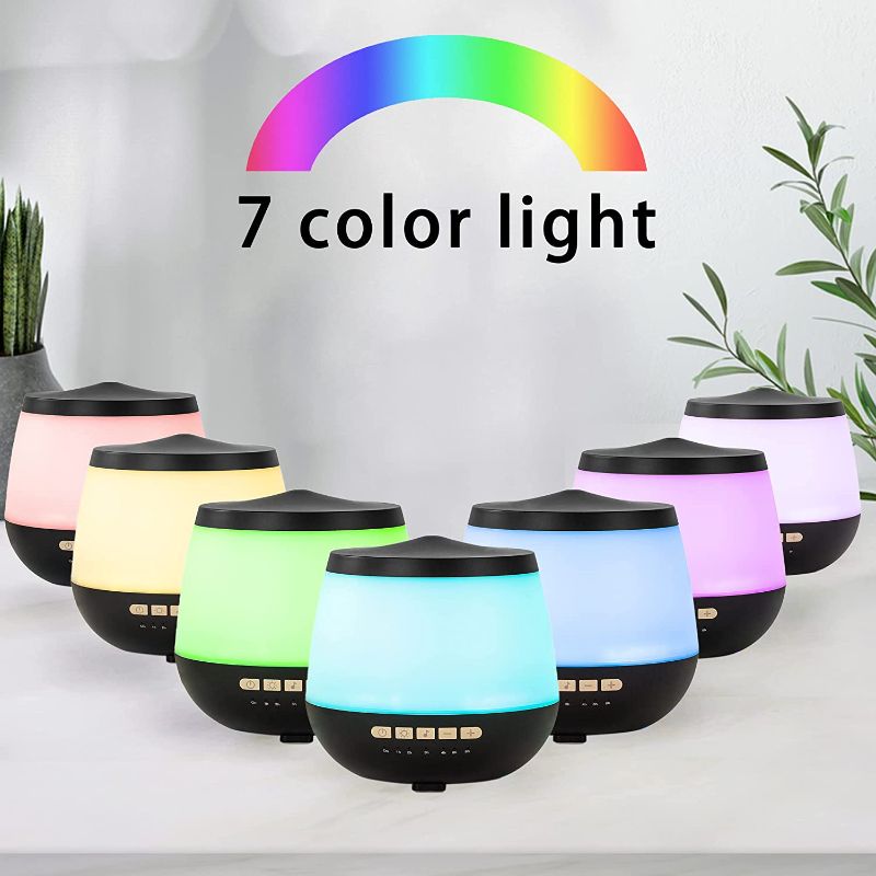 Photo 1 of 300ml Essential Oil Diffuser with Bluetooth Speaker, Remote Control, 6 Timers, 8 Colors Light, Auto-Off for Home Office