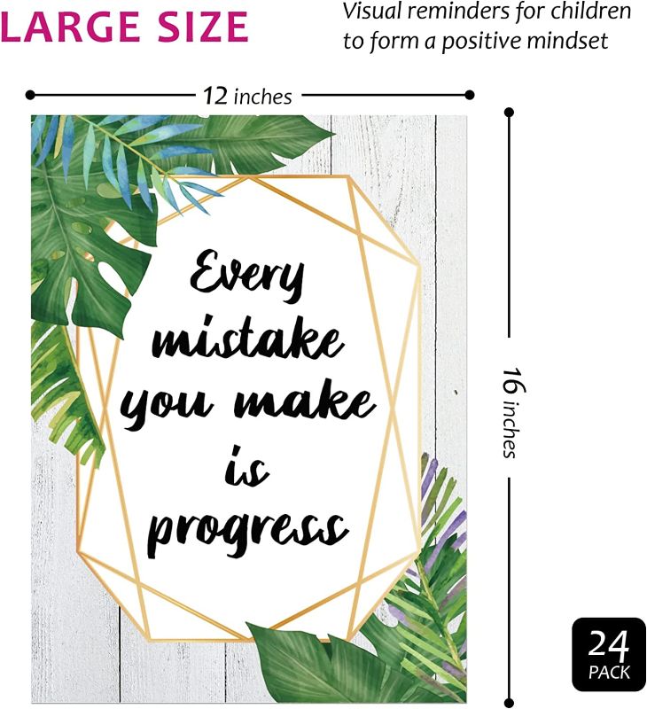 Photo 2 of 24 Motivational Posters for Classroom School Decorations, Growth Mindset Sign Teacher School Classroom Supplies, Inspirational Quote Wall Art, Positive Posters First Day Back to School Supplies Decor