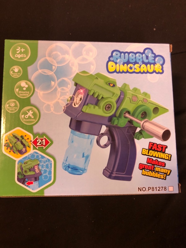 Photo 1 of dinosaur toys machine children bubble guns machine for kid bubble gun