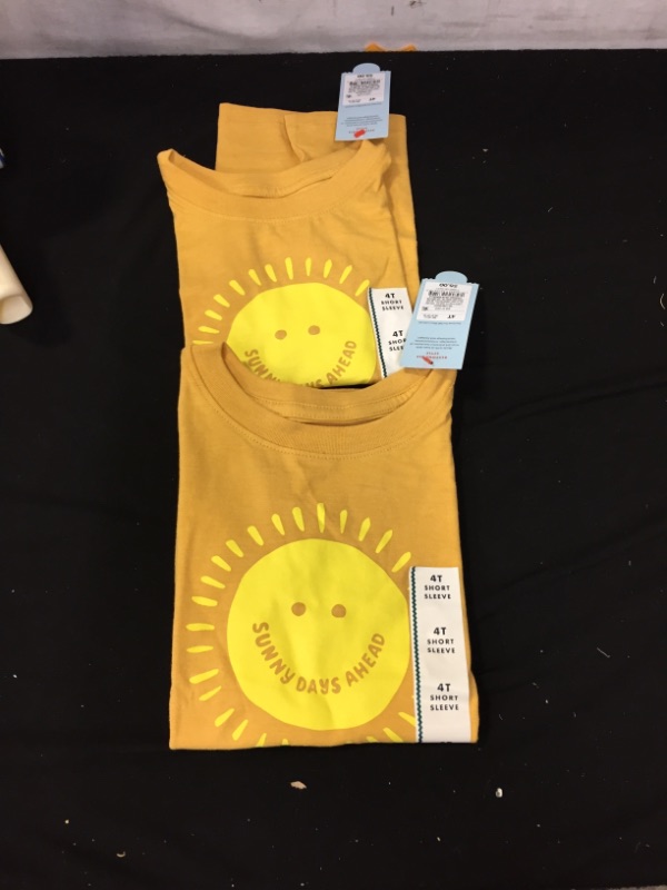 Photo 1 of 4t two shirts yellow 