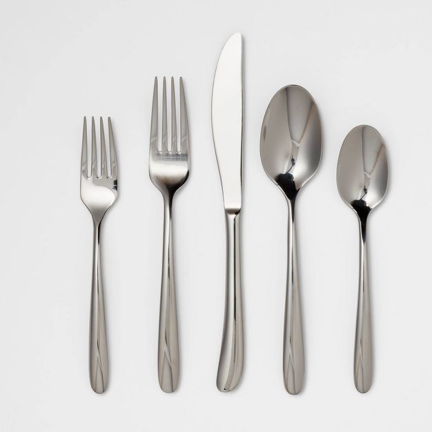 Photo 1 of 20pc Kayden Flatware Set Silver - Threshold™

