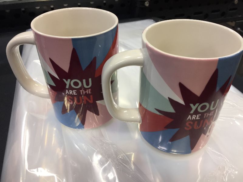 Photo 2 of 16oz Stoneware You Are The Sun Mug - Room Essentials PACK OF 2
