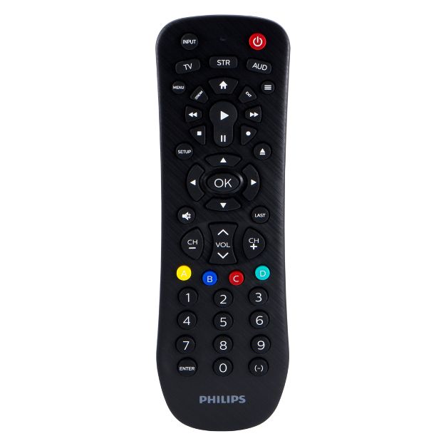 Photo 1 of Philips 3 Device Universal Remote Control - Brushed Black

