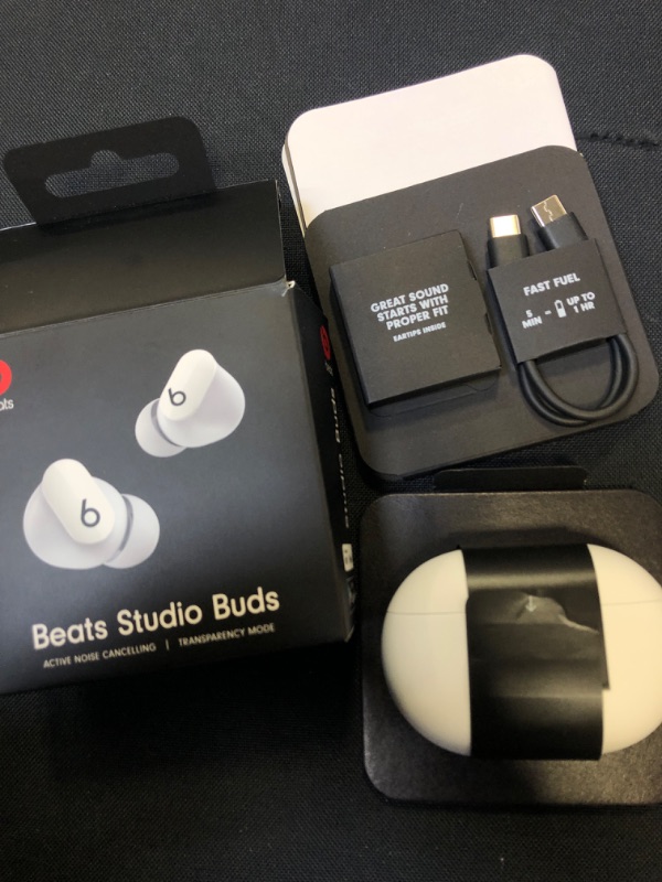 Photo 1 of Beats by Dr. Dre - Beats Studio Buds True Wireless Noise Cancelling Earbuds - White
