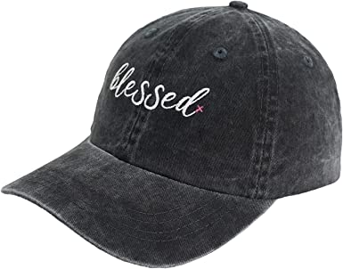 Photo 1 of Blessed Moms Gift Dad Hat - Unisex Adjustable Embroidered Vintage Washed Baseball Cap
