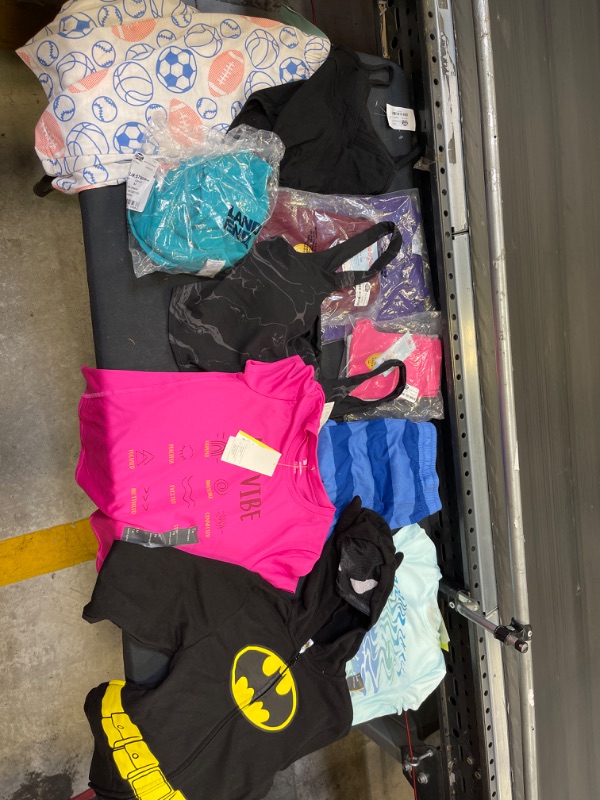 Photo 1 of BAG LOT, VARIOUS CLOTHING ITEMS, VARIOUS SIZES & STYLES