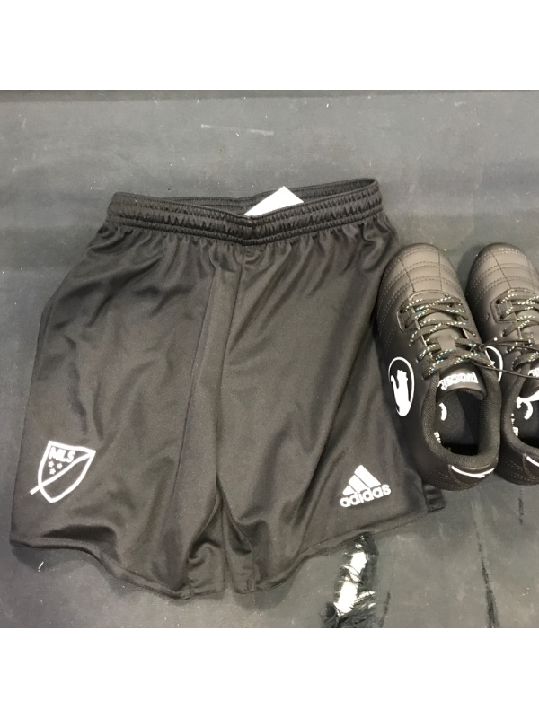 Photo 1 of adidas boy shorts black size small
with pro cat cleats black size 13 