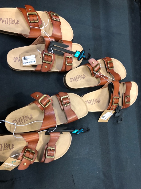 Photo 2 of 3 PAIRS OF Women's Mad Love Keava Footbed Sandals - Cognac SIZE 8 