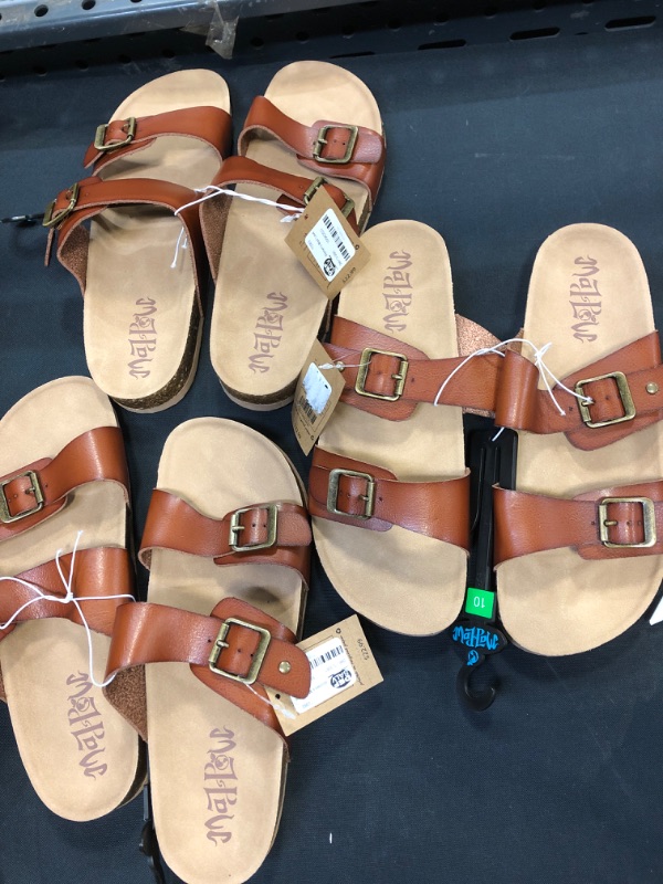 Photo 2 of 3 PAIRS OF Women's Mad Love Keava Footbed Sandals - Cognac SIZE 10 