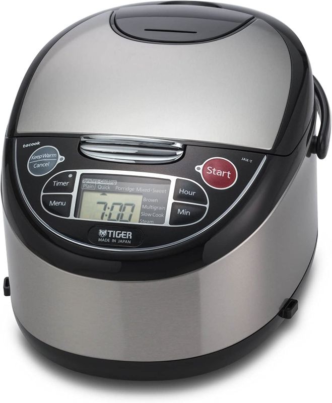 Photo 1 of 
Tiger JAX-T10U-K 5.5-Cup (Uncooked) Micom Rice Cooker with Food Steamer & Slow Cooker, Stainless Steel Black