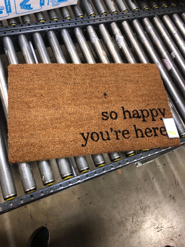 Photo 2 of 16x26 So Happy Youre Here Doormat Natural - Threshold