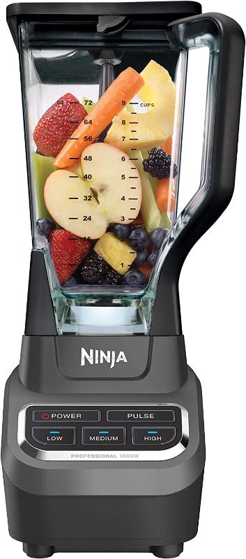 Photo 1 of Ninja BL610 Professional 72 Oz Countertop Blender with 1000-Watt Base and Total Crushing Technology for Smoothies, Ice and Frozen Fruit, Black, 9.5 in L x 7.5 in W x 17 in H

