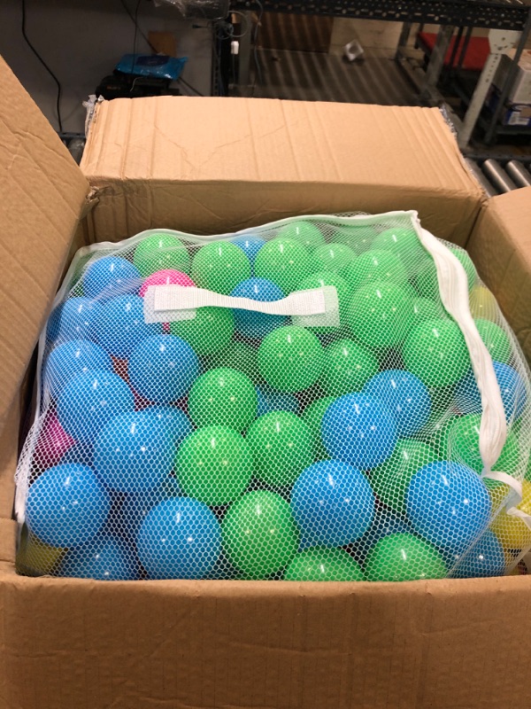 Photo 2 of Amazon Basics BPA Free Plastic Ball Pit Balls with Storage Bag