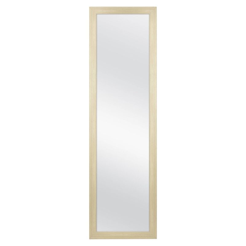 Photo 1 of 14.75" X 50".75" Natural Woodgrain OTD Full Length Mirror Brown - Room Essentials
