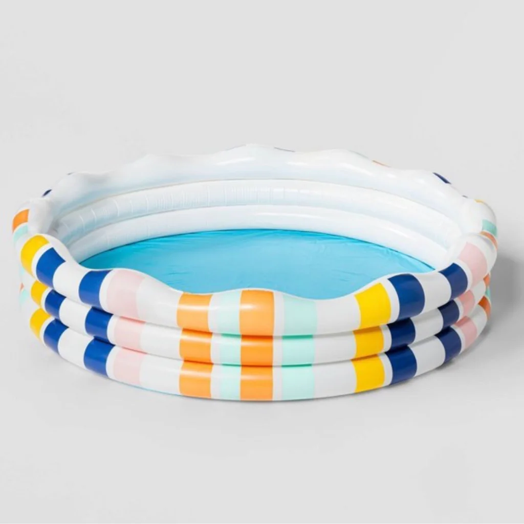 Photo 1 of 2 PK Squad Inflatable 5 ft 3-Ring Pool - Stripes
