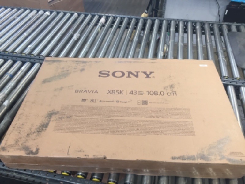 Photo 1 of Sony 43 Inch 4K Ultra HD TV X85K Series: LED Smart Google TV(Bluetooth, Wi-Fi, USB, Ethernet, HDMI) with Dolby Vision HDR and Native 120HZ Refresh Rate KD43X85K- 2022 Model **MISSING STANDS, REMOTE** 
