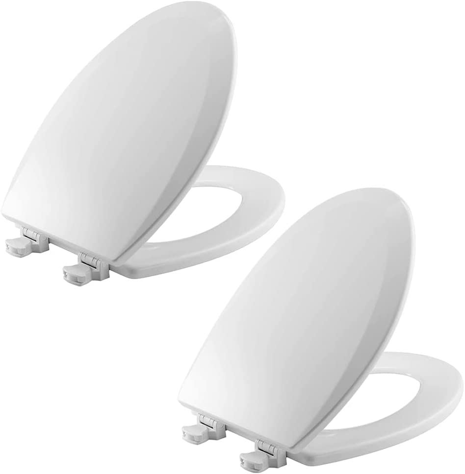 Photo 1 of Bemis 1500EC 000 Toilet Seat, Elongated, White, (Pack of 2)
