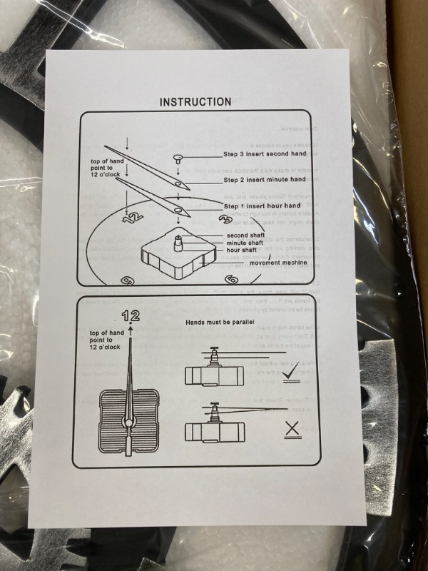 Photo 2 of Bengenta Vintage Gear Wall Clock 28 inch Noiseless Silent Non-Ticking 