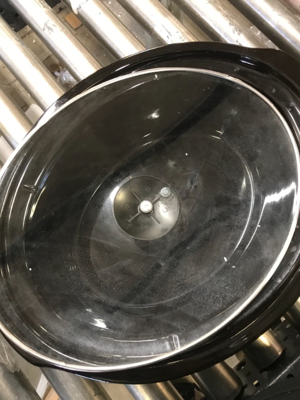 Photo 3 of Crock-Pot - 8-Quart Slow Cooker - Black Stainless -- Signs of use and wear
