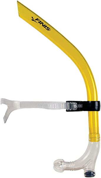 Photo 1 of FINIS Original Center-Mount Swimmer's Snorkel for Lap Swimming and Swim Training, Yellow, Adult
