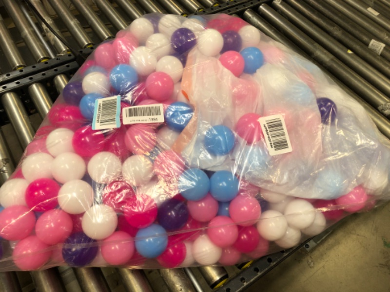 Photo 1 of Click N Play Ball Pit Balls for Kids, Plastic Refill 2.3 Inch Balls, 400 Pack, 5 Pastel Colors, Phthalate and BPA Free, Includes