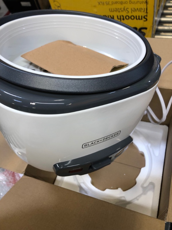 Photo 2 of BLACK+DECKER 16-Cup Rice Cooker, White