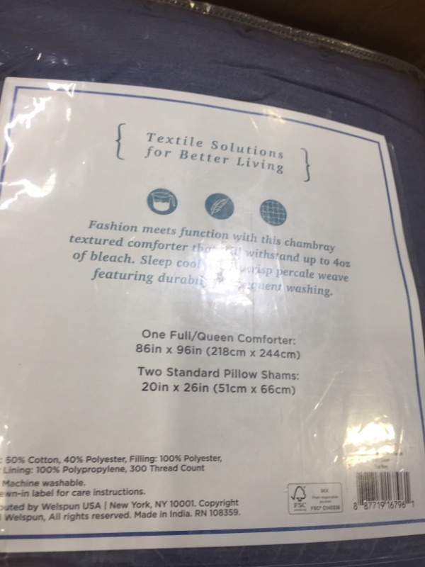 Photo 1 of Bleach Master Comforter Set - Welhome, NAVY