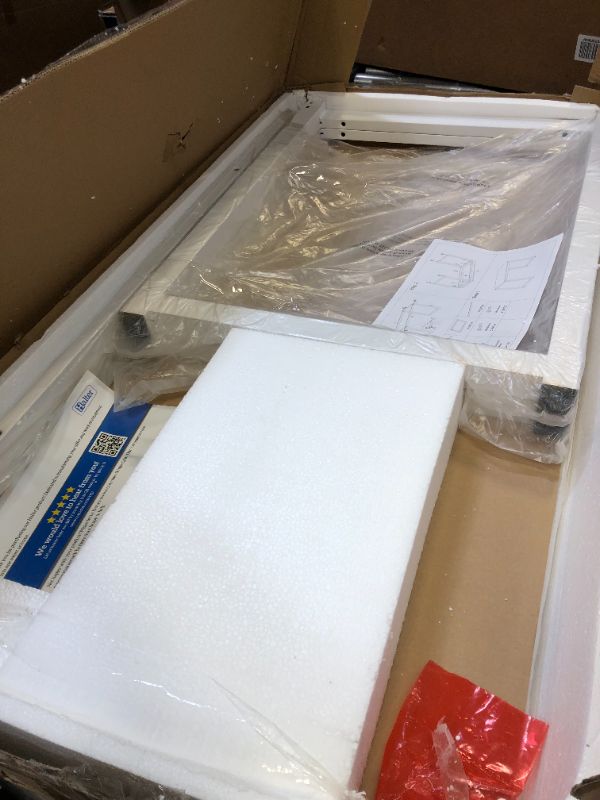 Photo 1 of Halter Gaming Computer Desk for Home Office, 47" Modern PC Laptop Office Desk for Kids and Students, Sturdy Writing Table and Hobby Workstation, Easy - no hardware 