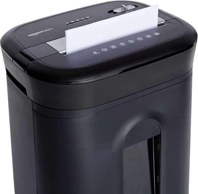 Photo 1 of Amazon Basics 6-Sheet Cross-Cut Paper and Credit Card Home Office Shredder