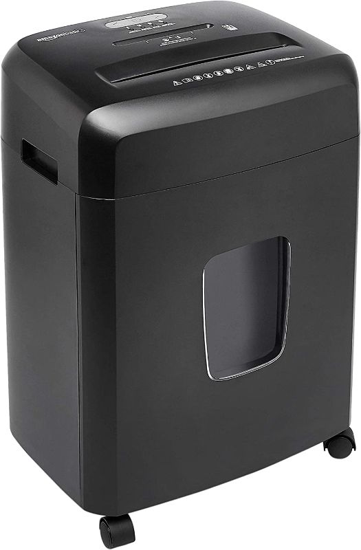 Photo 1 of Amazon Basics 15-Sheet Cross Cut Paper and CD Office Shredder with Pull Out Basket