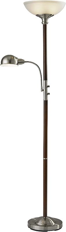 Photo 1 of Adesso 4052-15 Lexington 71" Combo 2-Light Floor Lamp, Walnut