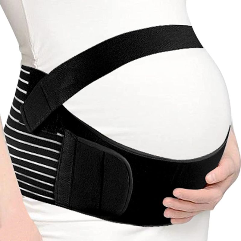 Photo 1 of Belly Bands for Pregnant Women, 3 in 1 Pregnancy Belly Support Band for Abdomen, Pelvic, Waist and Back Pain, Adjustable Maternity Belt For All Stages of Pregnancy & Postpartum (2X-Large)
