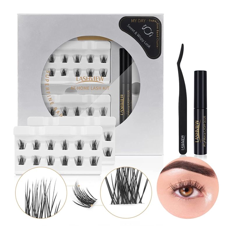 Photo 1 of 2 PACK -------- LASHVIEW DIY Eyelash Extension,Individual Cluster Lashes, Cluster Pre-cut Lashes,Home Eyelashes Extension