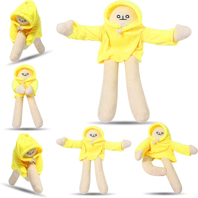 Photo 1 of 2 PACK ------- Banana Man Doll,Stuffed Banana Plush Toy Soft Plushies Pillow Cartoon Plush Toys Gifts for Girls Boys Babies Toddlers Girlfriends (Yellow, 15.7 Inch)
